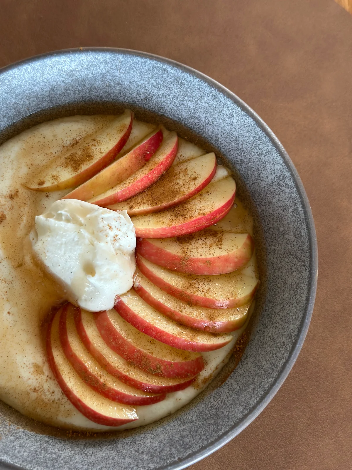 Apple pie creamed rice